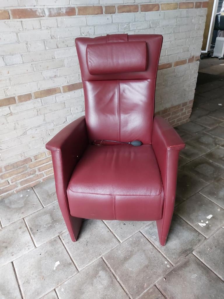 Prominent Relax Fauteuil - Handmatig Verstelbaar Rug, Huis en Inrichting, Ophalen, Gebruikt, 75 tot 100 cm, Leer
