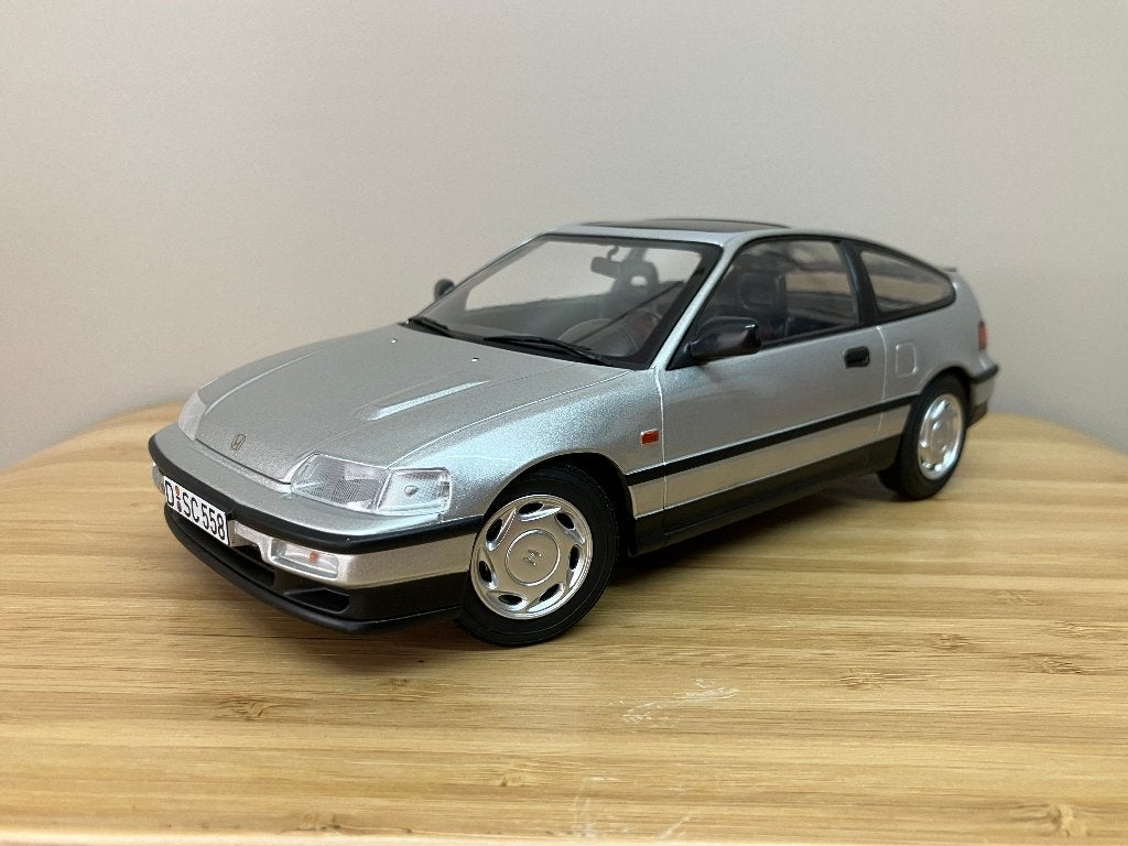 Honda CRX 1.6 16v van 1990 Zilvergrijs metallic  1/18 Norev, Ophalen of Verzenden, Nieuw, Auto, Norev