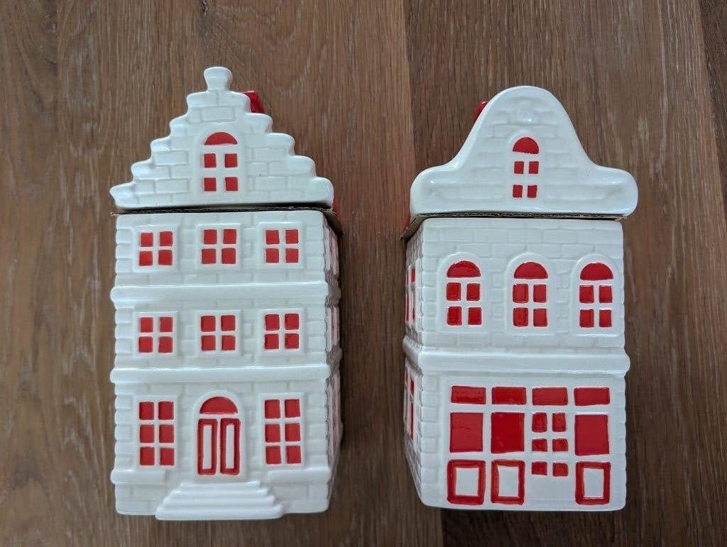 Postcodeloterij koekhuisjes/voorraadpotten, Ophalen of Verzenden, Nieuw, Overige materialen, Pot, Bus of Blik