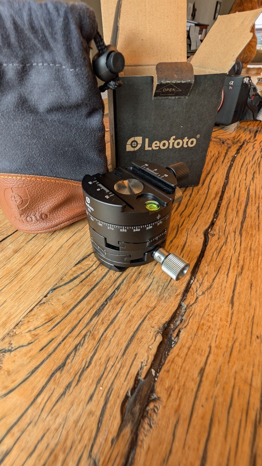 Leofoto G2 geared pan head voor landschapsfotografie, Overige merken, Ophalen of Verzenden, Met waterpas, Statiefkop