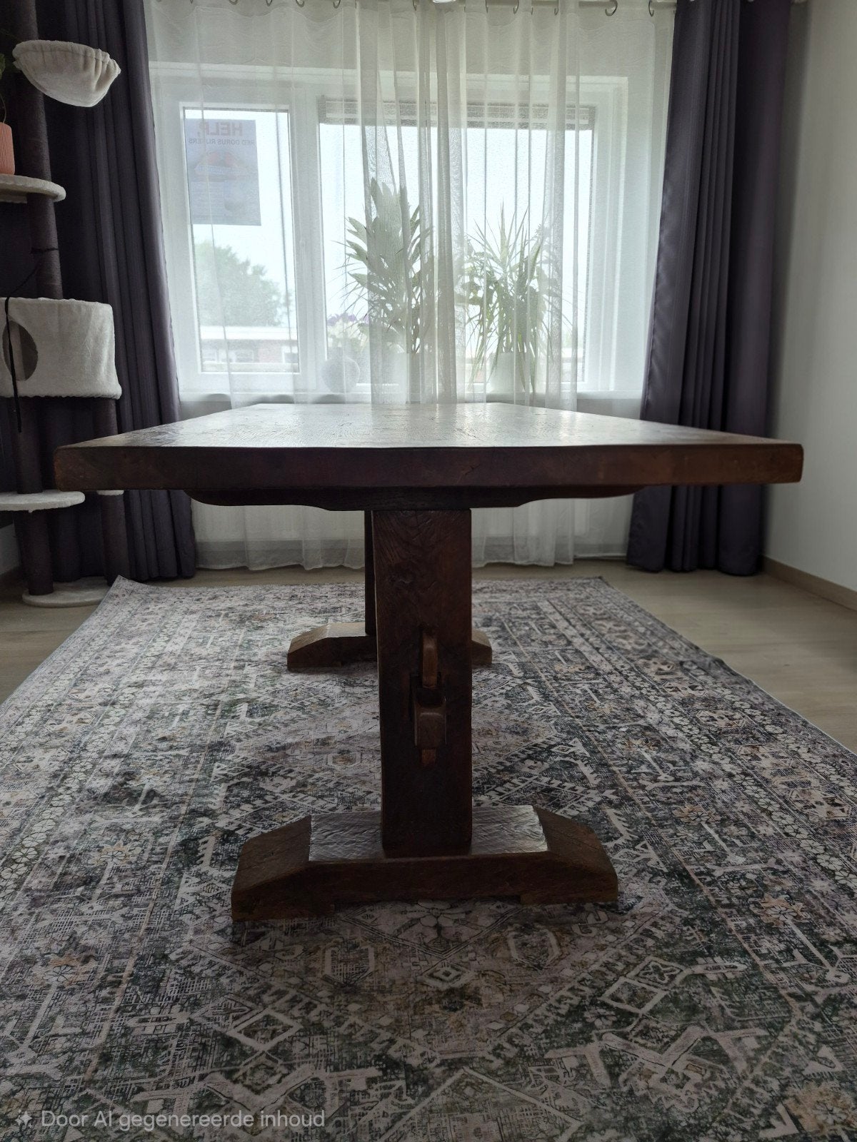 Zware massieve kloostertafel 180-220 cm, Antiek en Kunst, Ophalen of Verzenden