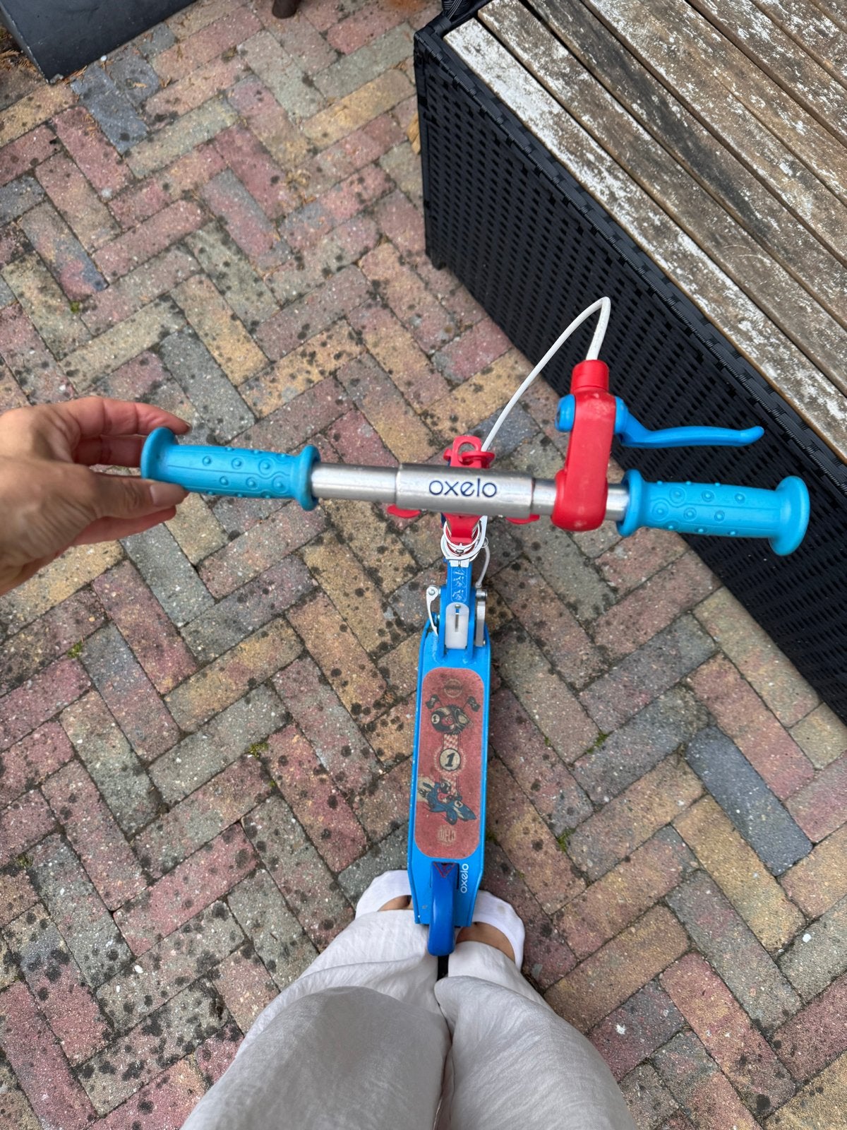 Oxelo kinderstep blauw met rood - Gebruikt, Fietsen en Brommers, Steps, Ophalen, Gebruikt, Gewone step