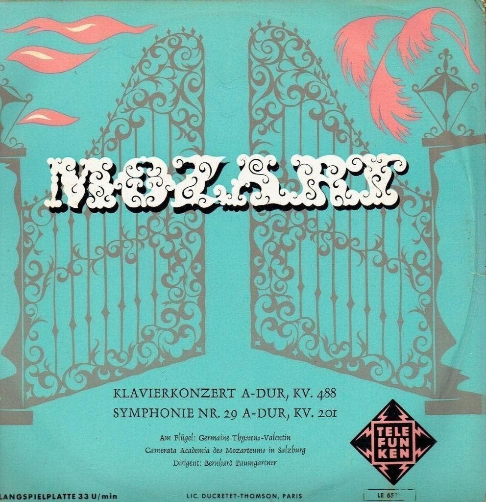 Mozart Piano Concerto Germaine Thyssens-Valentin Paumgartner, Kamermuziek, Ophalen of Verzenden, Zo goed als nieuw, 12 inch
