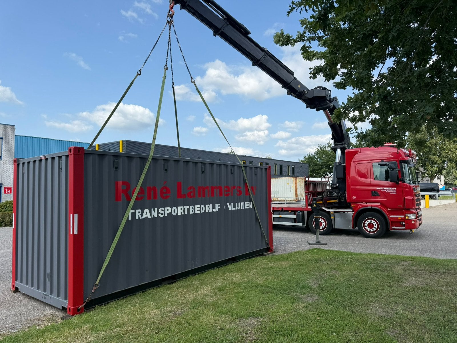 20 ft container opslagcontainer magazijn container te huur, Ophalen