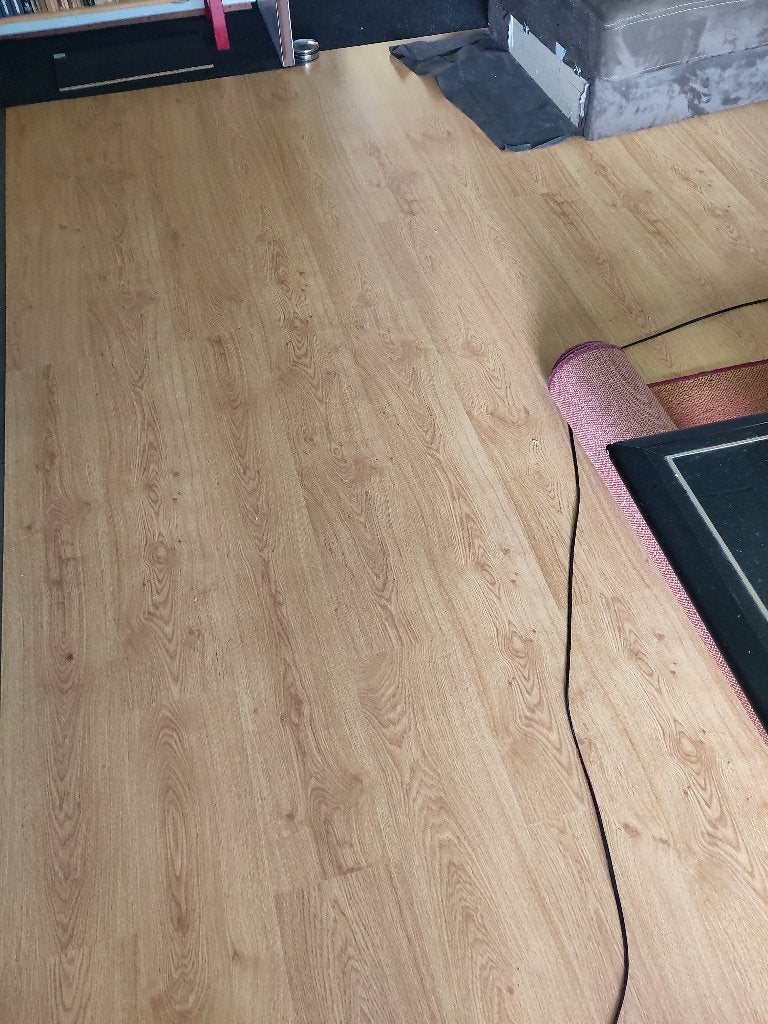 1e klas laminaat +/-30m2, Ophalen, Overige kleuren, Zo goed als nieuw, 25 tot 50 m²