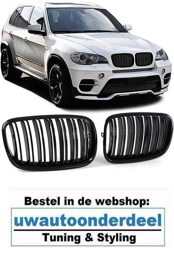 Grill Nieren Glans Zwart Dubbel Spijl Voor Bmw X5 E70 X6 E71, Verzenden, Automotive Parts, A.parts@hotmail.nl, Trasmolenlaan 12 3447 GZ Woerden