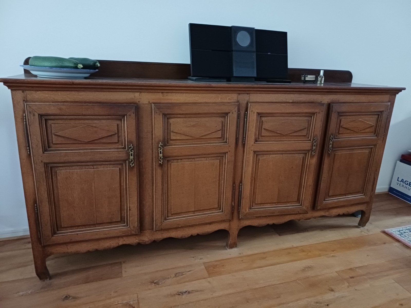 Oud dressoir massif eiken, Ophalen, Gebruikt, Eikenhout, 200 cm of meer