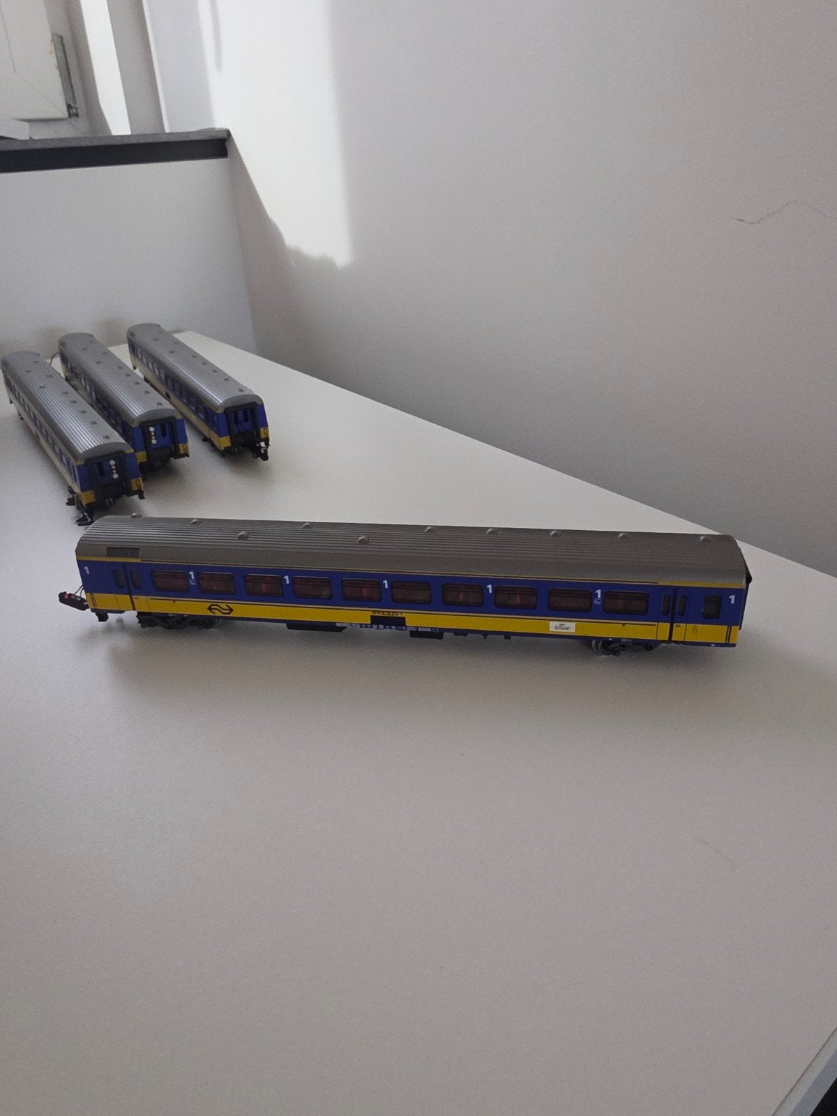 Märklin ICR NS rijtuigen met binnenverlichting en sluitsein, Wisselstroom, Wagon, Ophalen of Verzenden, Märklin