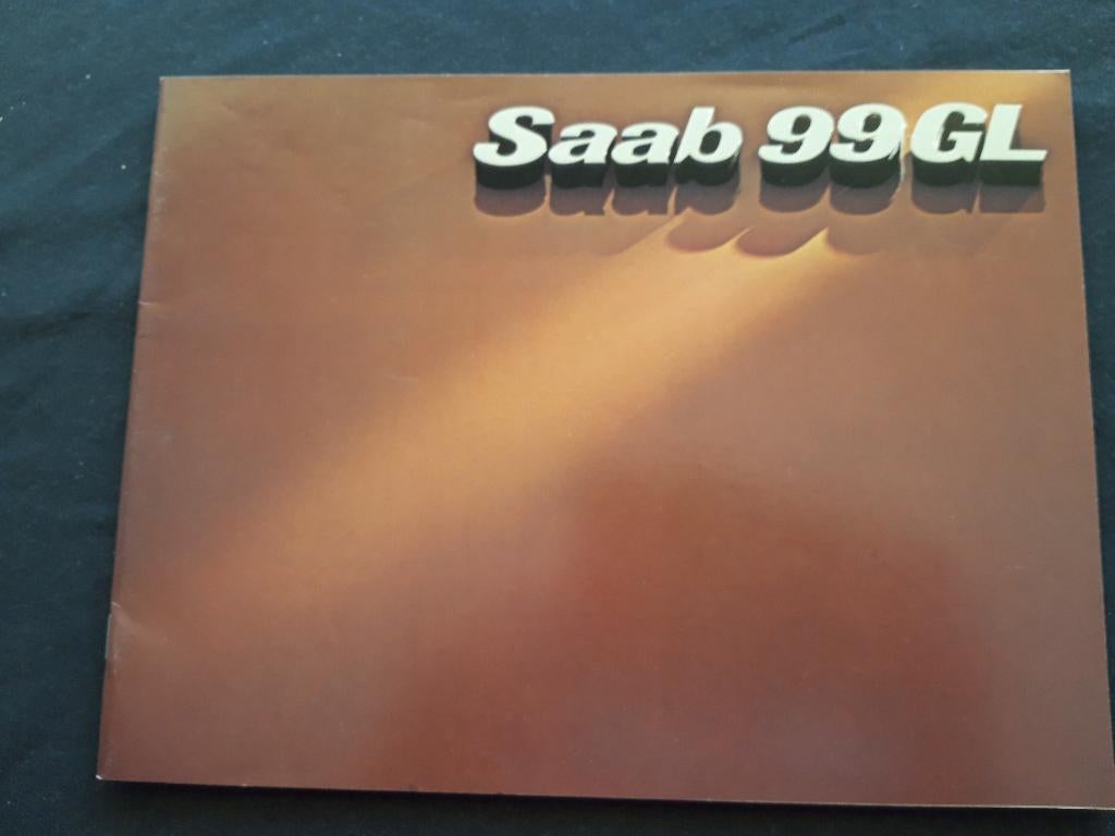 folder Saab 99 GL modeljaar 1977 - Nederlands, Ophalen of Verzenden, Zo goed als nieuw, Overige merken, Saab