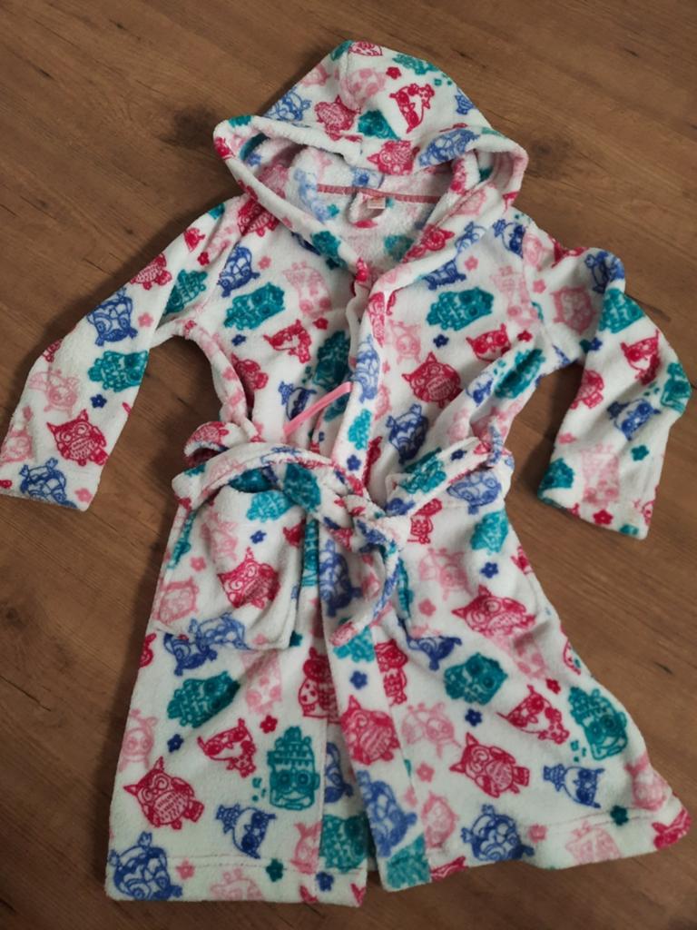 Frendz badjas met uilenprint, maat 110-116, Kinderen en Baby's, Kinderkleding | Maat 110, Nacht- of Onderkleding, Gebruikt, Meisje
