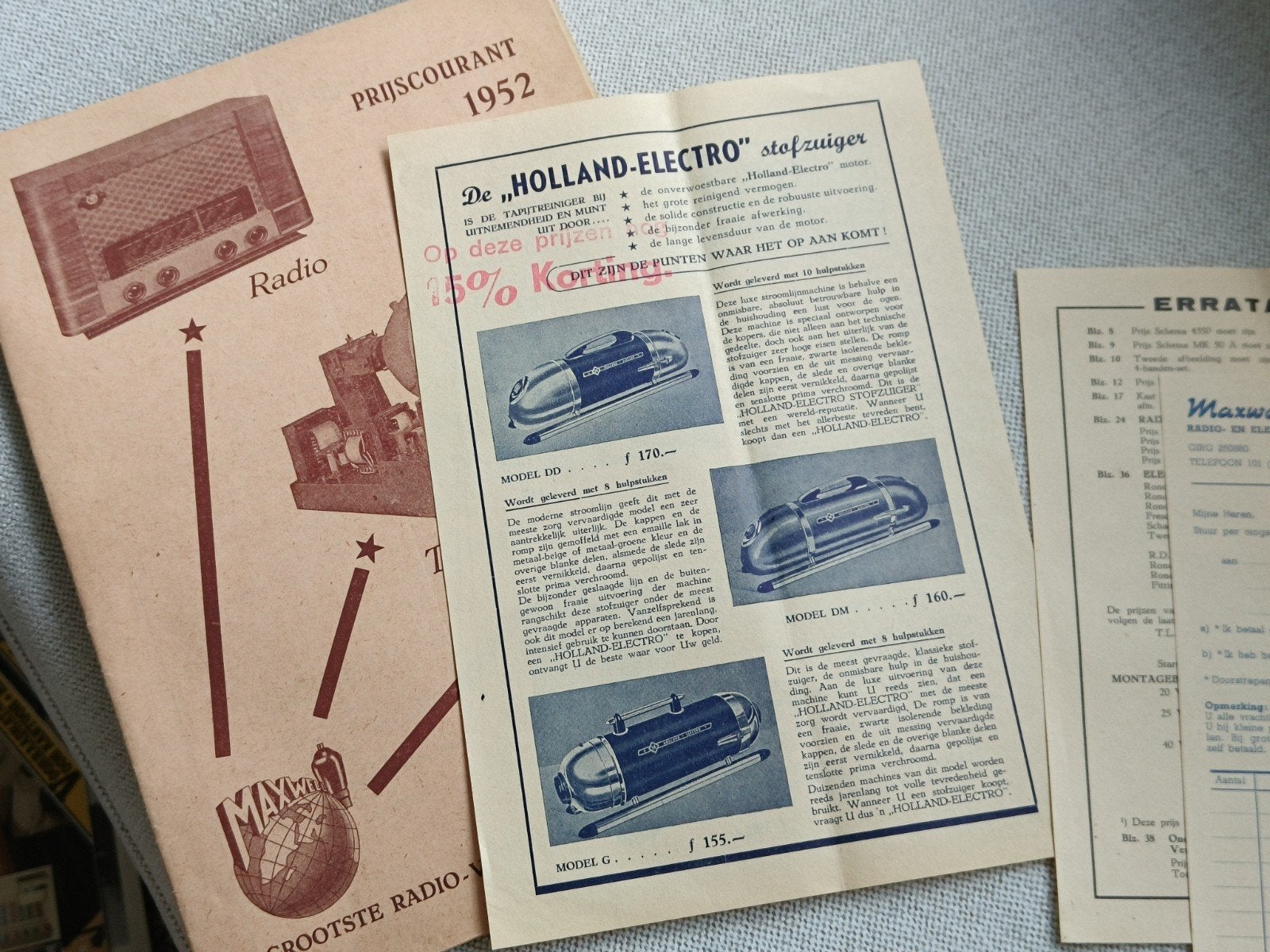 1952, MAXWELL, HOLLAND ELECTRO , WITTE KAT,..., Verzenden, Verzamelalbum
