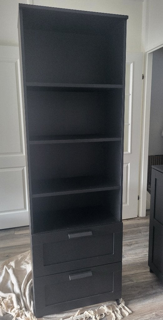 Kast zwart (en/of tv meubel), Huis en Inrichting, Ophalen, 50 tot 100 cm, Zo goed als nieuw, Met lade(s)