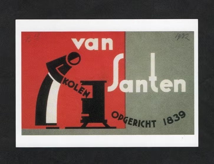 Den Haag Kolenhandel Van Santen Reclame Jaren 20., Ophalen of Verzenden, 1980 tot heden, Ongelopen, Zuid-Holland