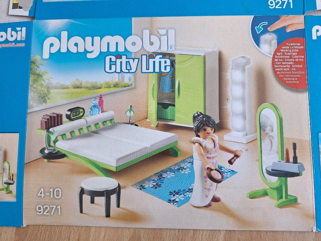 Playmobil - City Life Slaapkamer met make-up tafel - 9271, Gebruikt, Complete set, Overige typen, Ophalen of Verzenden
