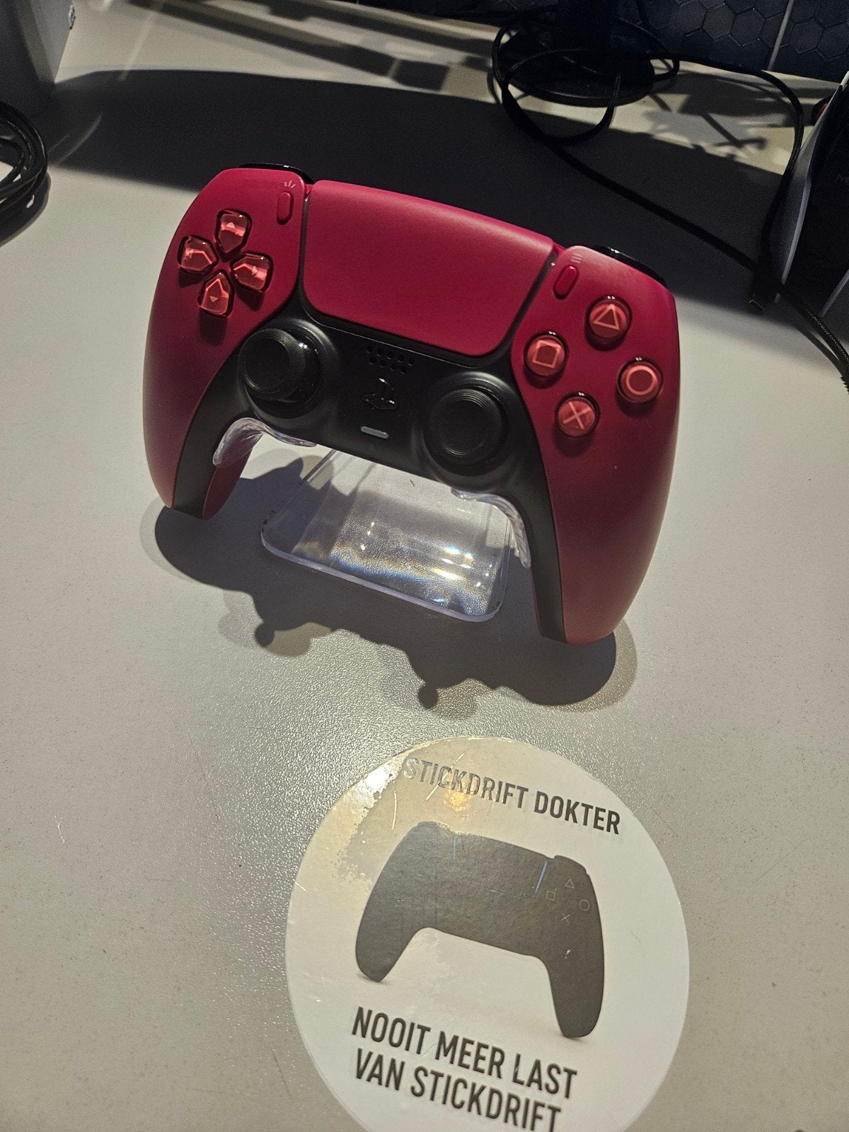 PS5 controller Cosmic Red met mouse clickers en Gulikit TMR, Spelcomputers en Games, PlayStation 5, Ophalen of Verzenden, Zo goed als nieuw