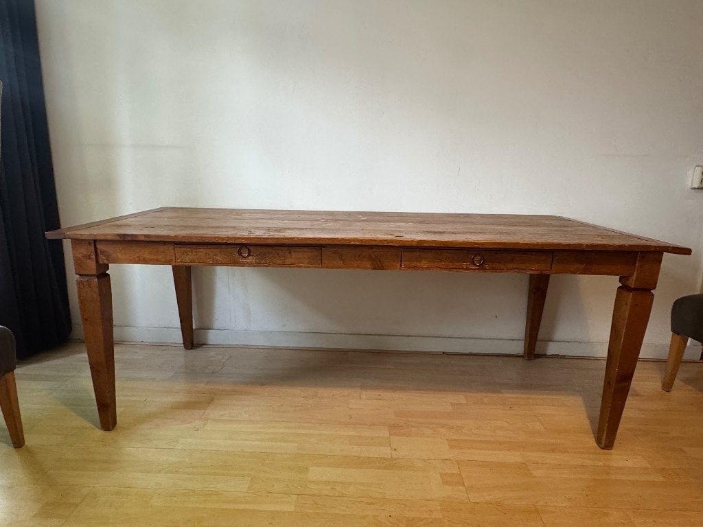 Grote houten tafel gratis af te halen!, Ophalen, Gebruikt, 200 cm of meer, 50 tot 100 cm