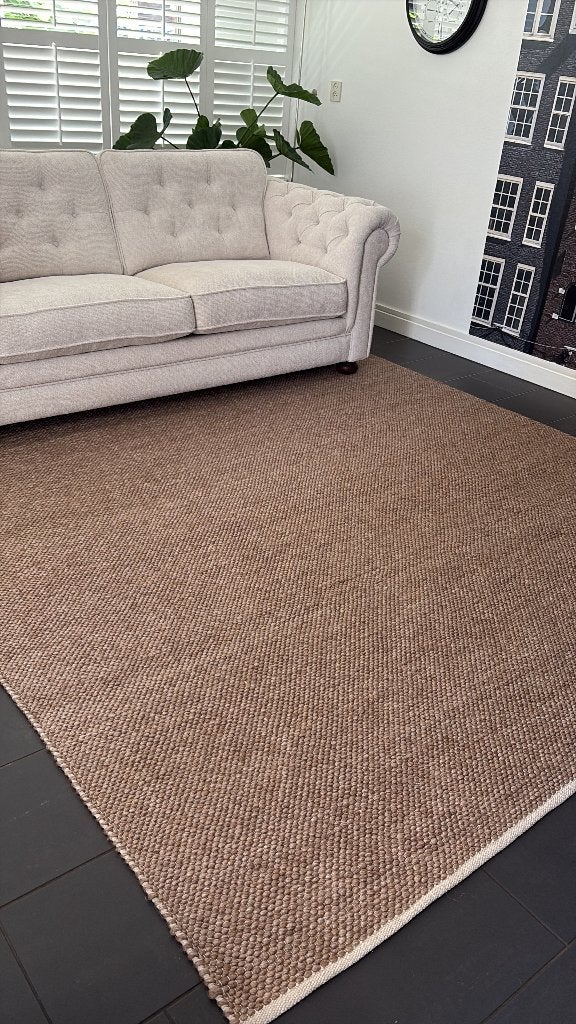 Vloerkleed 250x250, Ophalen, Bruin, Vierkant, 200 cm of meer