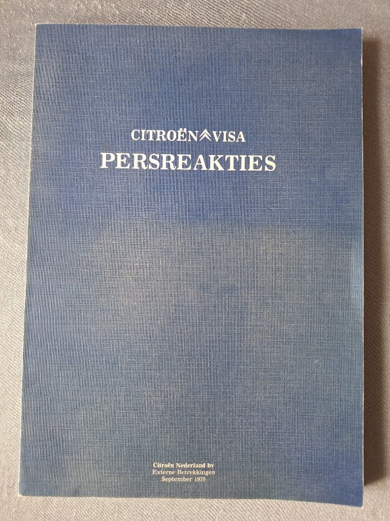 Persreakties CITROEN VISA - 1979 NL, Verzenden, Gelezen, Citroën