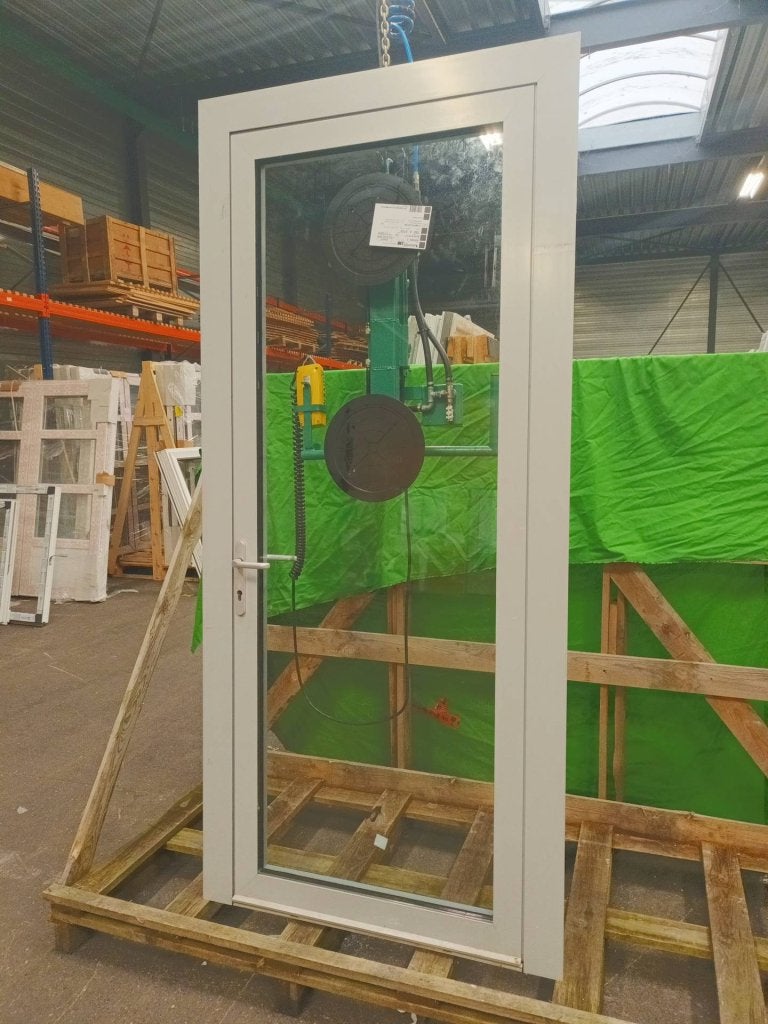 Aluminium Buitendeur volglas  b108,4 x h239 cm -2181-, Gebruikt, 215 cm of meer, Niet ingevuld, Ophalen of Verzenden