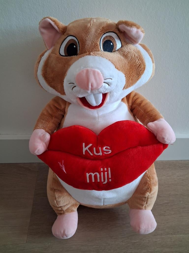 Knuffel hamster hart valentijn 40 cm AH Albert Heijn K9967, Kinderen en Baby's, Speelgoed | Knuffels en Pluche, Ophalen of Verzenden