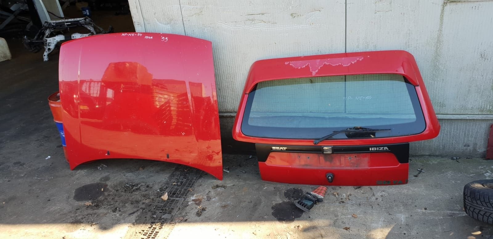 SEAT IBIZA  ACHTERKLEP +MOTORKAP BJ 1995, Gebruikt, -, Ophalen of Verzenden, Achter