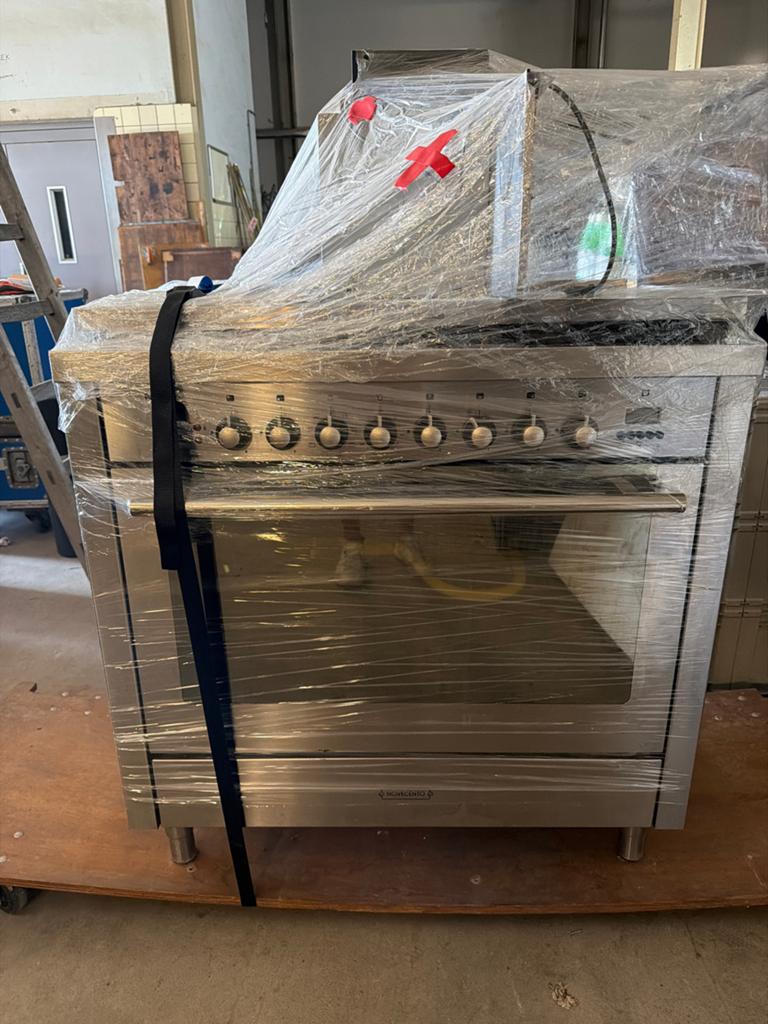 Pelgrim gasfornuis 6 pits met afzuigkap, Witgoed en Apparatuur, Ophalen, Gebruikt, 60 cm of meer, Gas