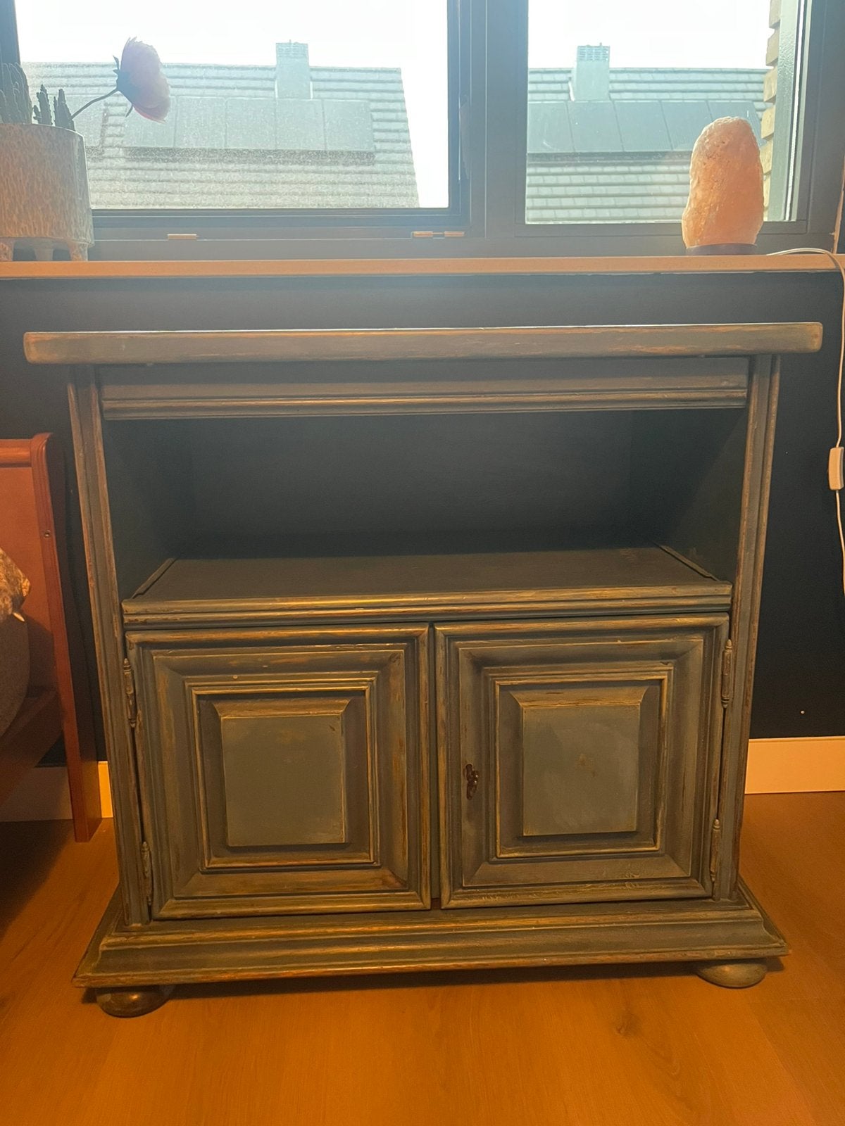 Blauw vintage kastje, Huis en Inrichting, Ophalen, Gebruikt, Vintage