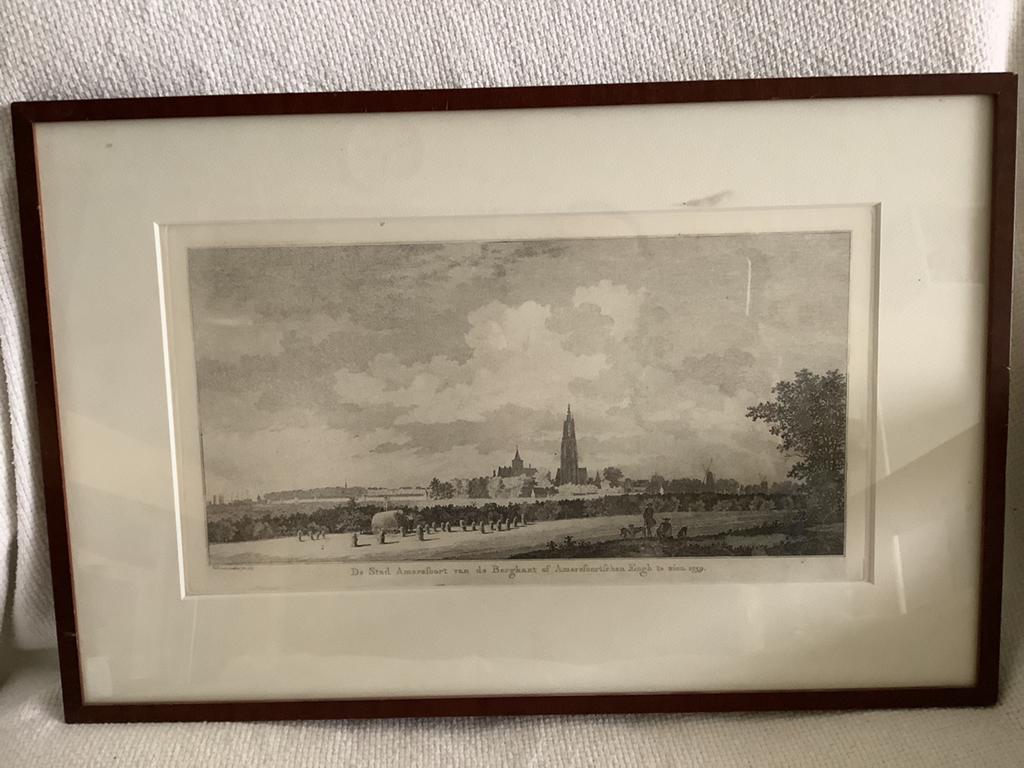 Mooie prent /lijst van Amersfoort, Antiek en Kunst, Kunst | Etsen en Gravures, Ophalen of Verzenden, Stadsgezicht