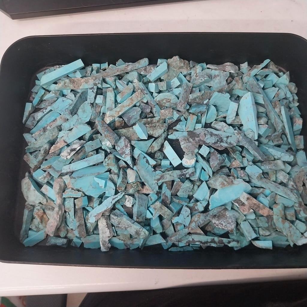 Groot lot gezaagde turkoois plakjes, Sieraden, Tassen en Uiterlijk, Edelstenen, Ophalen of Verzenden
