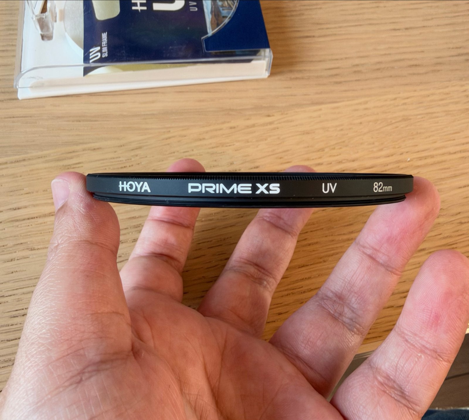 Hoya UV filter Prime XS - 82mm, UV-filter, Ophalen of Verzenden, Zo goed als nieuw, Slim profiel