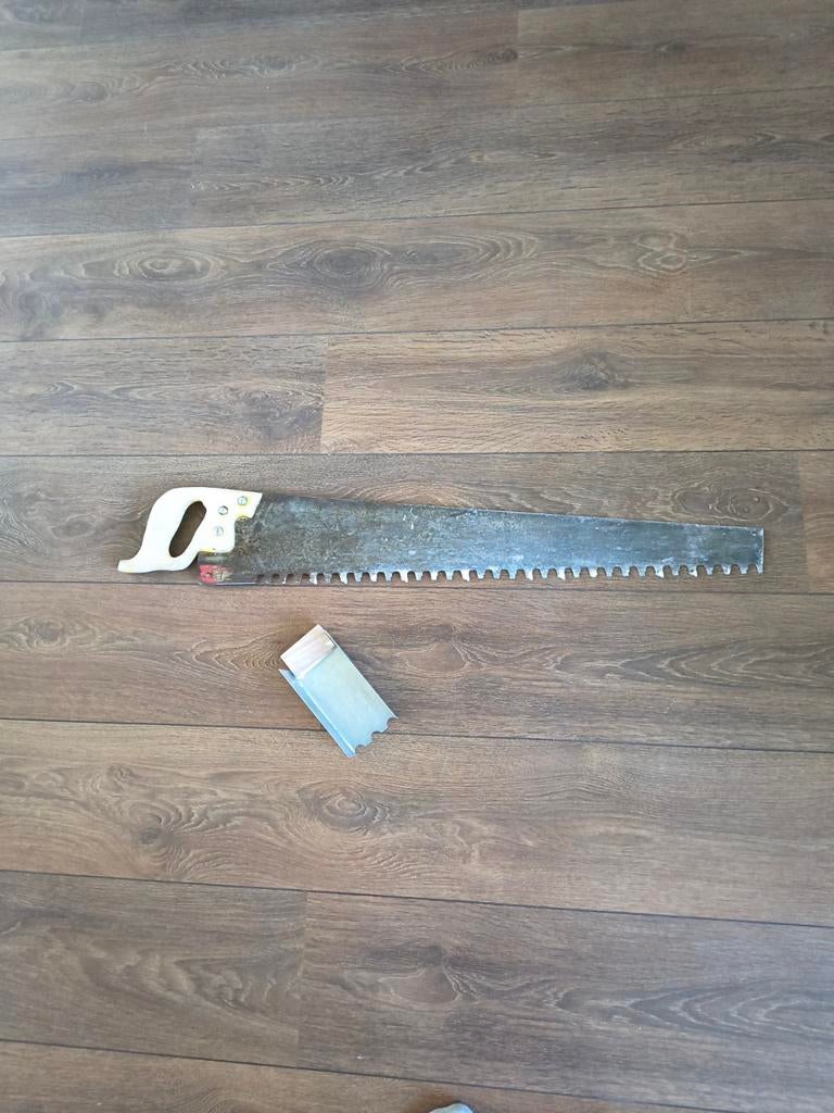 Schrobzaag en lijmkampschep voor 7cm cellenbeton, Doe-het-zelf en Verbouw, Ophalen, Gebruikt, Overige typen, 70 mm of meer