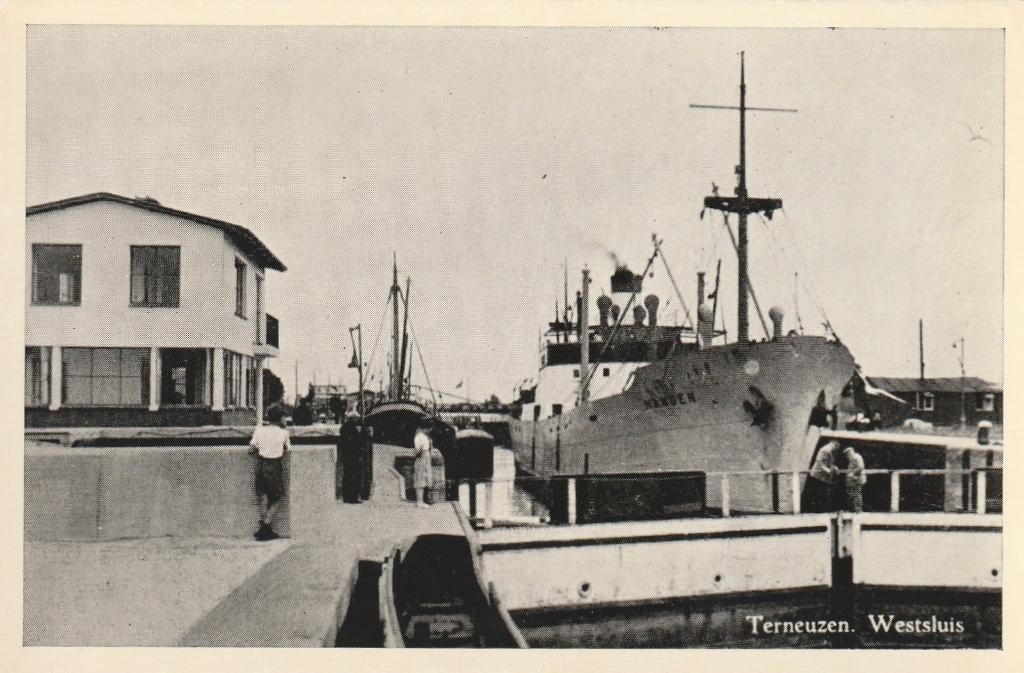 TERNEUZEN Westsluis, Verzamelen, Ansichtkaarten | Nederland, Verzenden, 1940 tot 1960, Gelopen, Zeeland