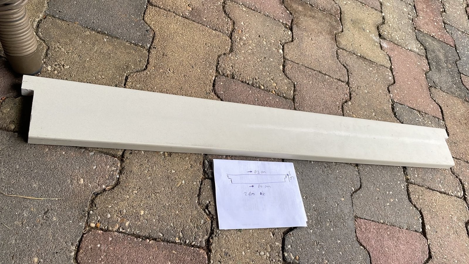 Creme Deur Dorpel - 83 cm lang, 2 cm dik, Ophalen, Gebruikt, 80 tot 100 cm, Overige typen