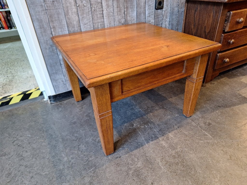 Massief grenen salontafel / bijzettafel, Huis en Inrichting, Tafels | Salontafels, Ophalen, Gebruikt, 100 tot 150 cm, 50 tot 100 cm