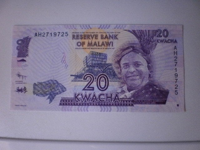 Malawi - 20 Kwacha - Bankbiljet, Postzegels en Munten, Bankbiljetten | Afrika, Verzenden, Overige landen, Los biljet