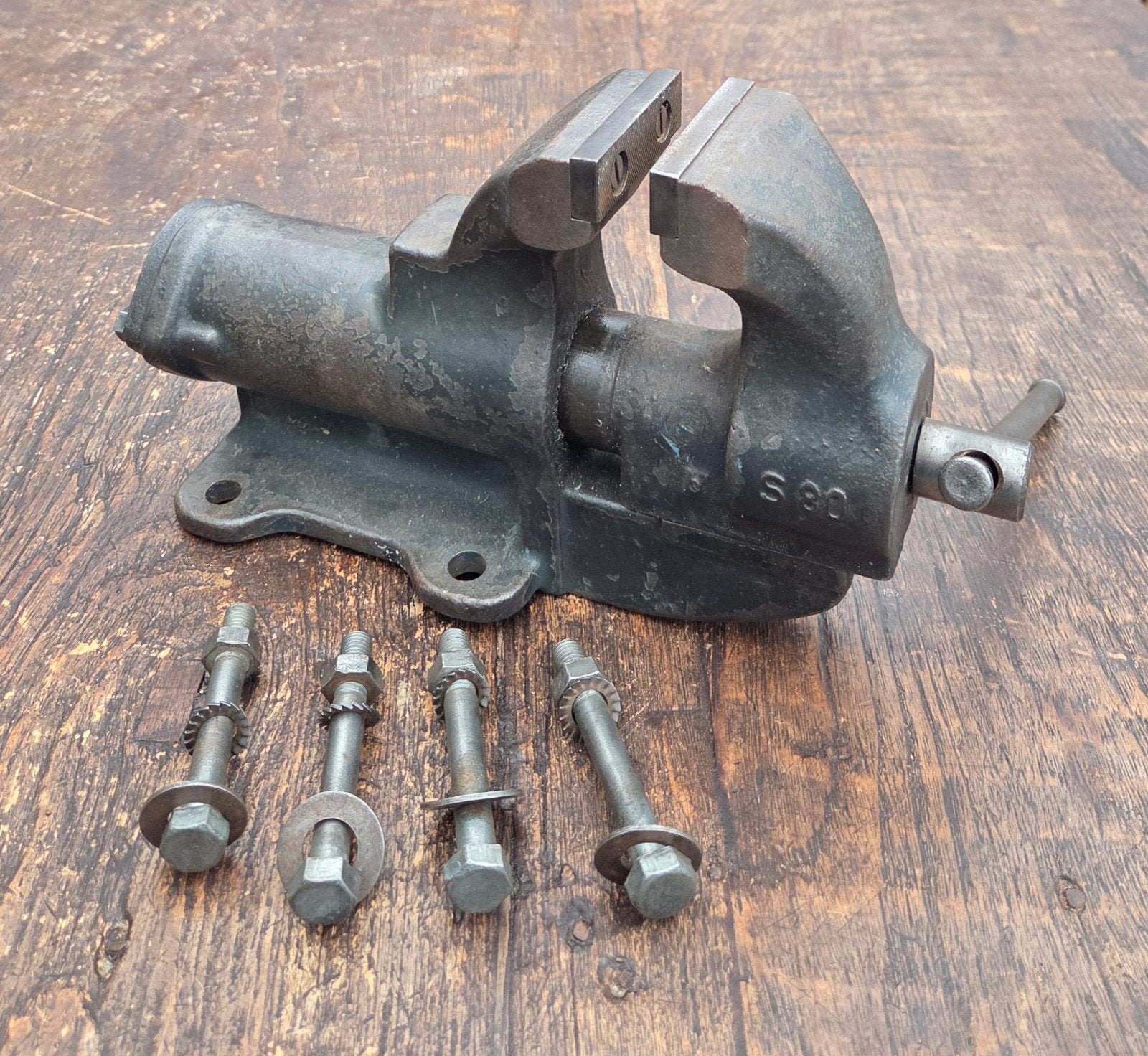 Vintage bankschroef, Doe-het-zelf en Verbouw, Werkbanken, Ophalen, Gebruikt, Bankschroef