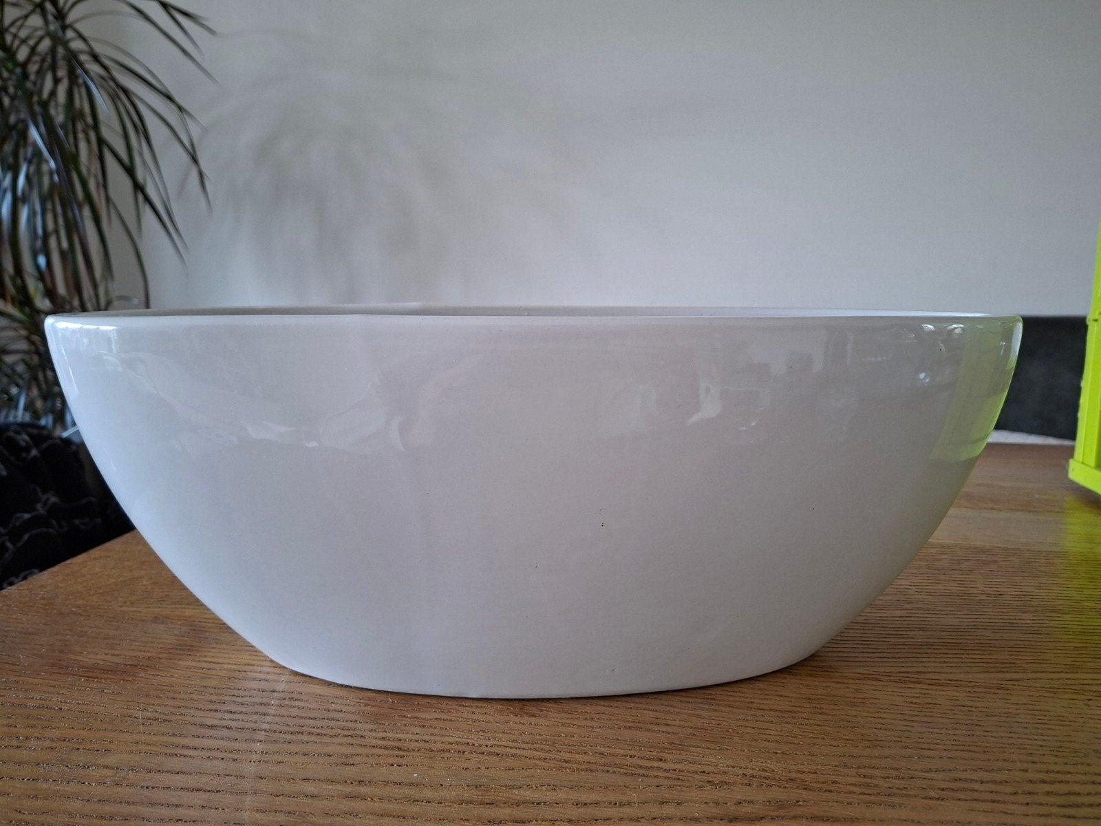 Witte bloempot 40x15x11 cm, Ophalen, Steen, Minder dan 30 cm, Binnen