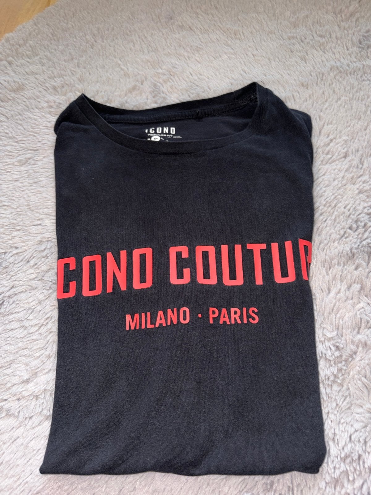 Icono Couture T-shirt Zwart Maat M, Ophalen of Verzenden, Gedragen, Maat 48/50 (M), Zwart