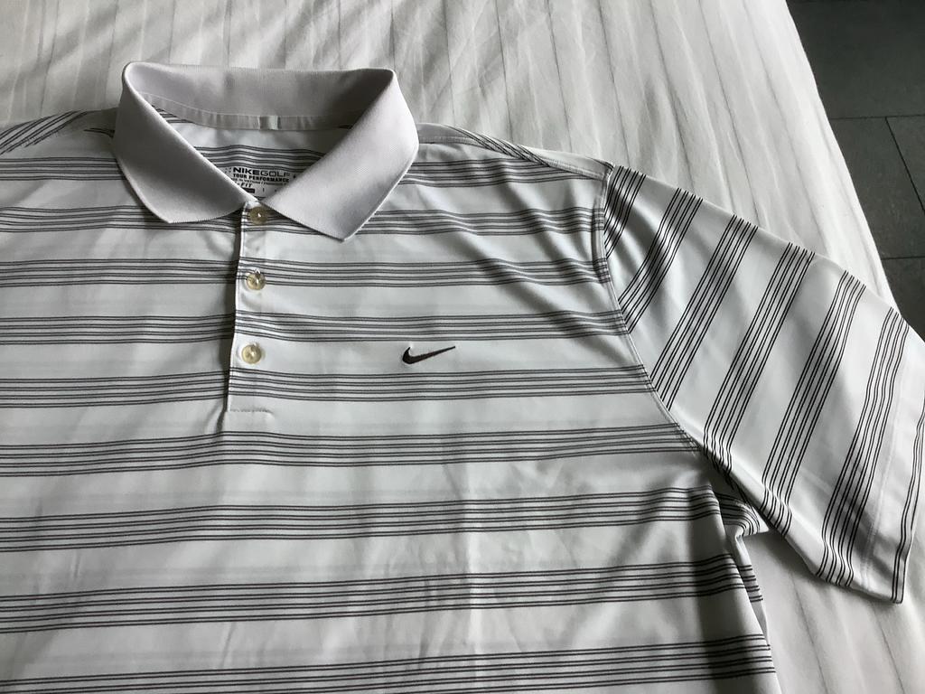 Nike Golf Poloshirt Dryfit 2XL Wit/Zwart, Ophalen of Verzenden, Zo goed als nieuw, Overige maten, Wit