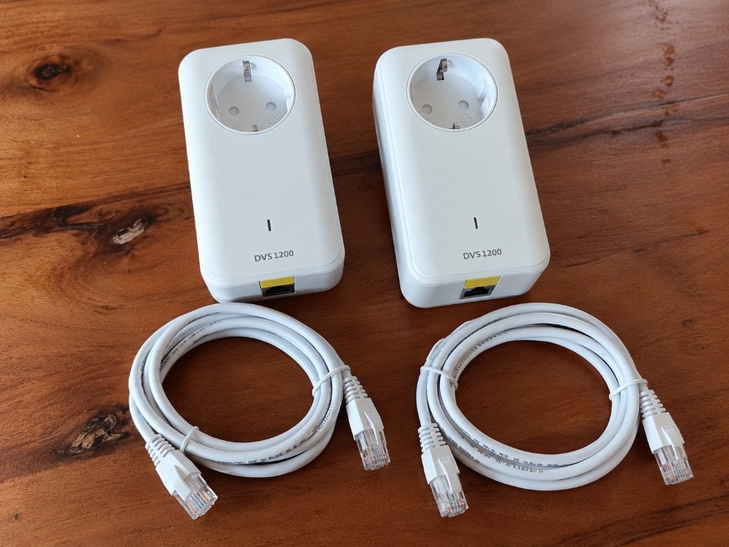 KPN DVS 1200 Powerline Set | 2 Adapters + 2 Kabels | Werkend, Verzenden