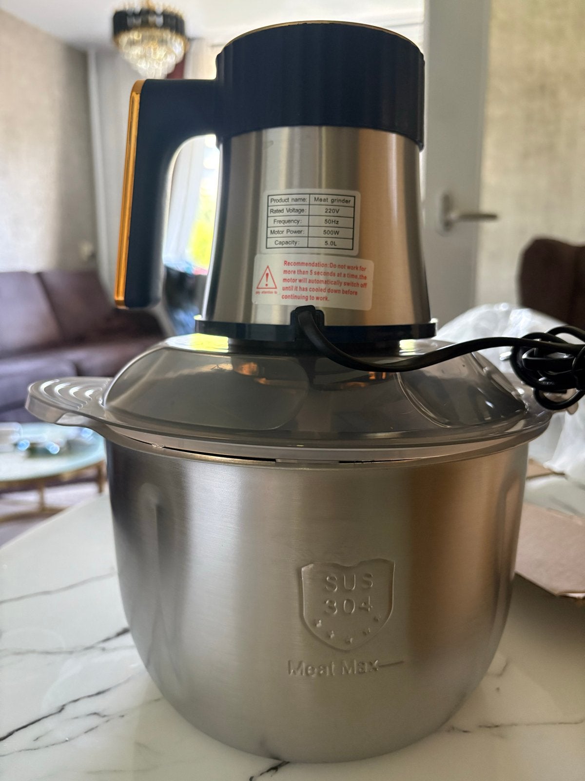 Multifunctionele Keukenmachine - 5L, 600W hij is niuew., 4 liter of meer, Ophalen of Verzenden, Zo goed als nieuw