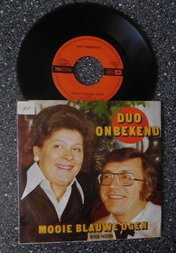 TELSTAR 3430 Duo Onbekend - mooie blauwe ogen (vanaf € 2,50, Cd's en Dvd's, Ophalen of Verzenden, Zo goed als nieuw, 7 inch, Levenslied of Smartlap