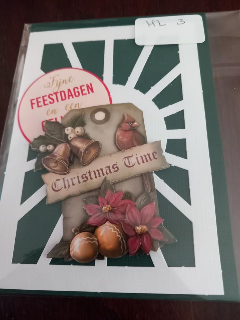 4 x oplegsetje met stansjes en 3d plaatje KERST, Ophalen of Verzenden, Zo goed als nieuw, Nederland en België