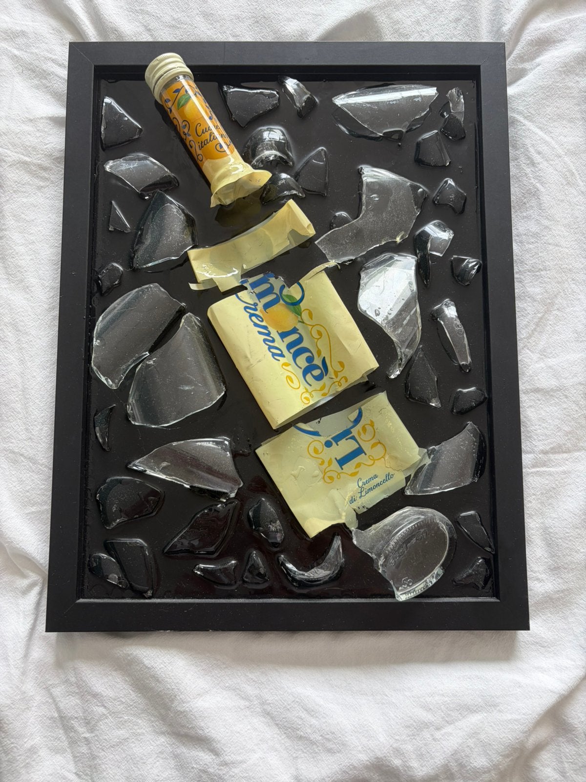 Limoncello fles in epoxy, Ophalen of Verzenden