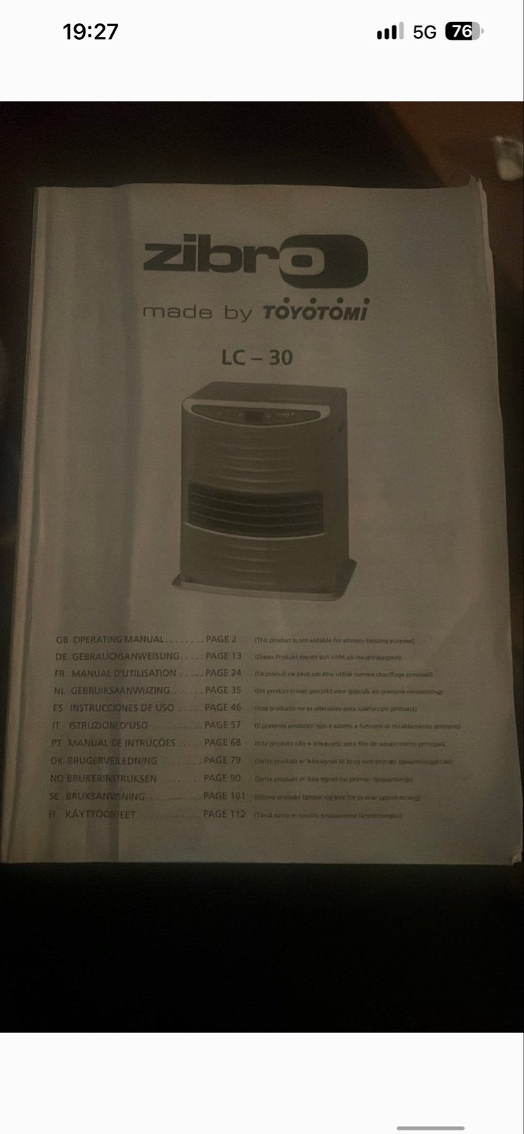 Zibro LC 30 Petroleumkachel - 3 jaar oud, goed onderhouden, Ophalen, Gebruikt