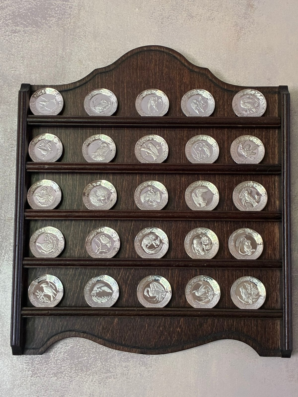 Franklin Mint Sterling Zilver Vogelset Compleet 1980, Ophalen of Verzenden, Zilver