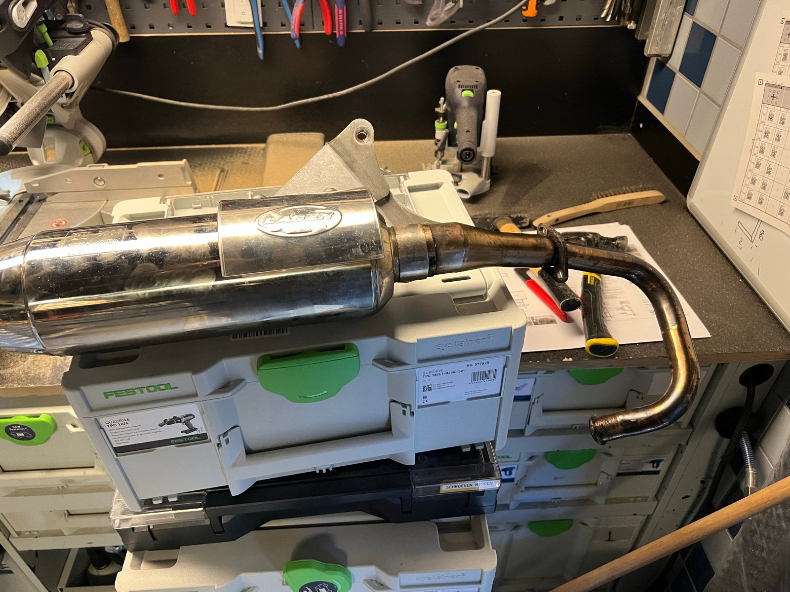 Laser uitlaatdemper met voorbocht, Motoren, Ophalen, Gebruikt