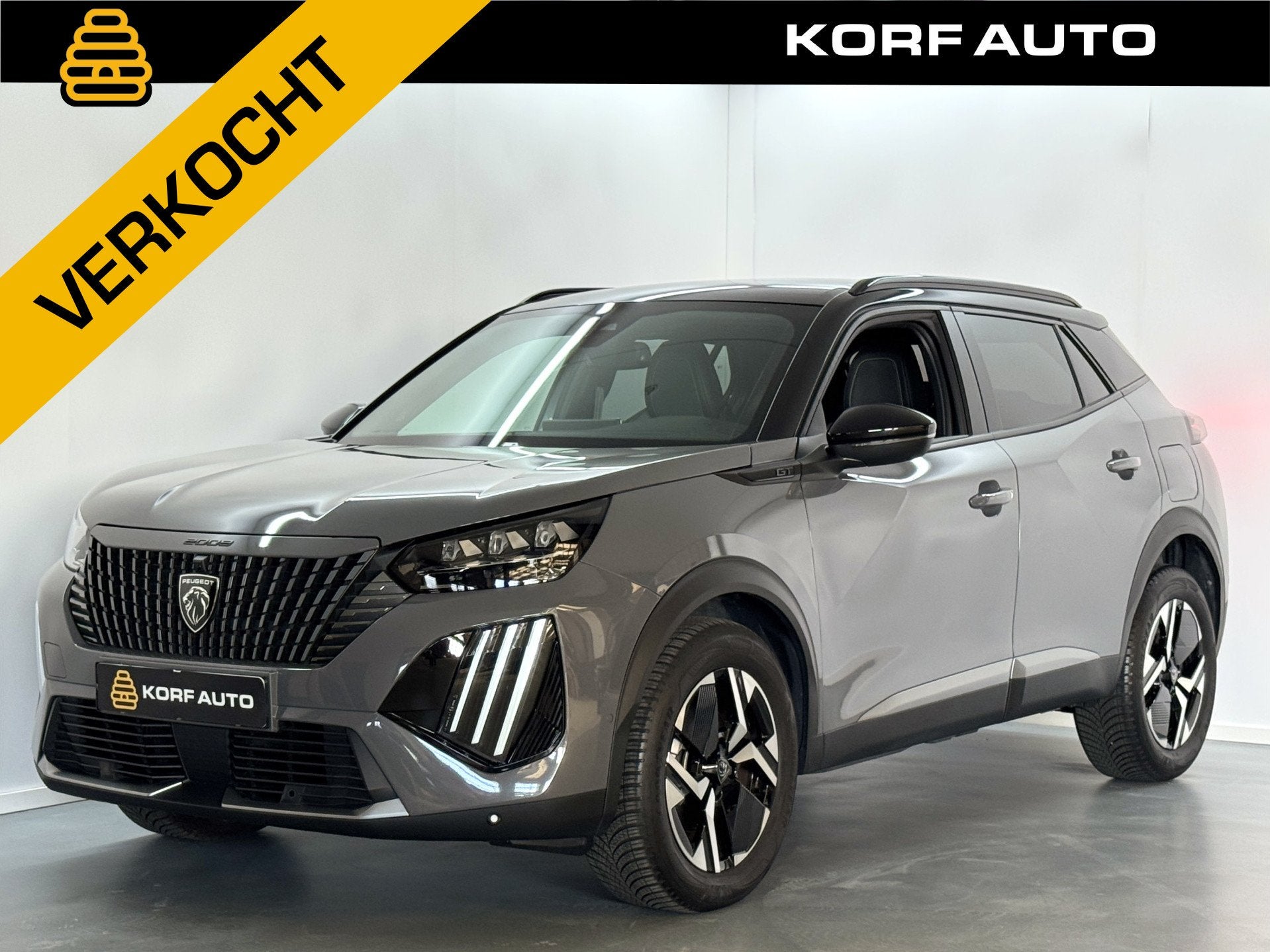 Peugeot 2008 1.2 Hybrid 145 GT | VERKOCHT (bj 2025), Auto's, Peugeot, Gebruikt, 1199 cc, Met garantie (alle), Leder en Stof