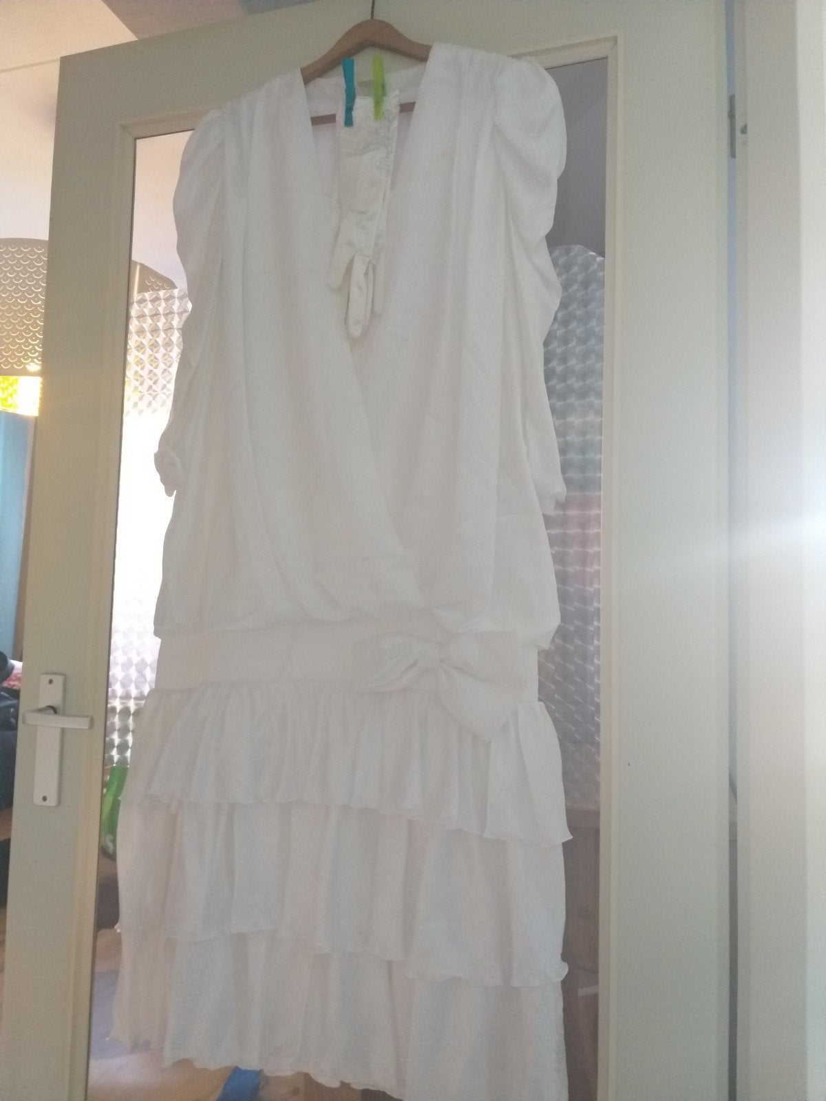 Vintage Trouwjurk maat 46, Kleding | Dames, Trouwkleding en Trouwaccessoires, Ophalen, Trouwjurk, Wit, Onbekend