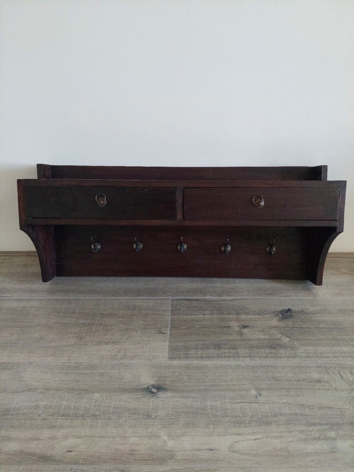Kapstok 90 cm breed, Ophalen, Zo goed als nieuw, Hout, Wandkapstok
